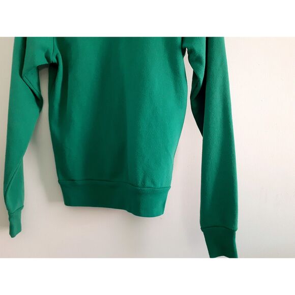 Canvas Womens Solid Green Fleece Full Zip Drawstring Sweatshirt Hoodie XS - Picture 9 of 12